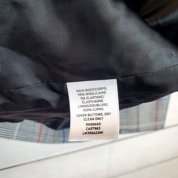 Lewit Women's Plaid Wool 1-Button Blazer Size 12 - Picture 8 of 12